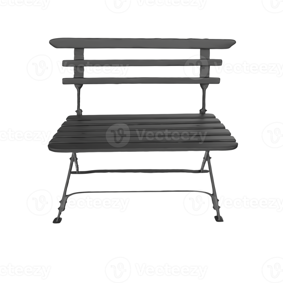 banc de jardin isolé sur transparent png