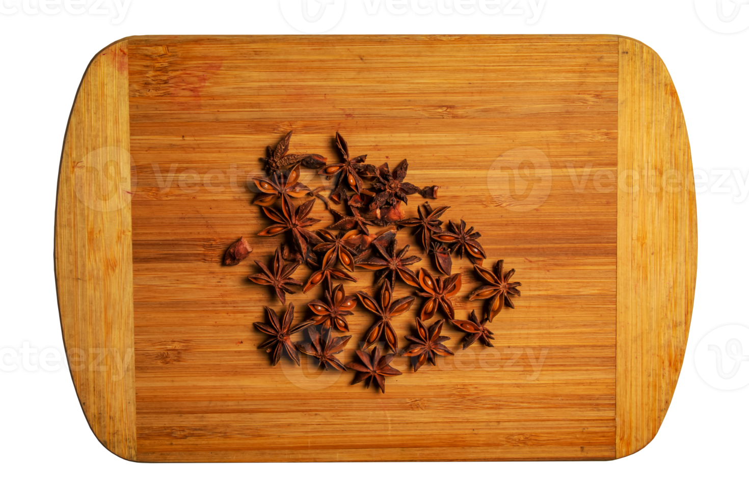 Dry ripe fruits of star anise present or Illicium verum unchanged. Star anise fruits are used in medicine and as a spice in cooking. png