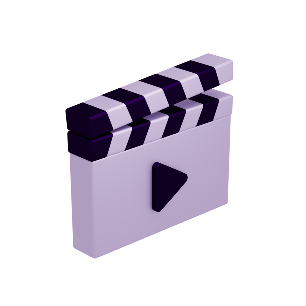 icono 3d de cine y películas png