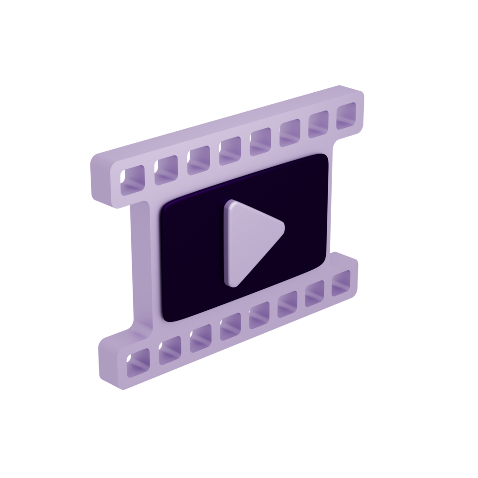 icono 3d de cine y películas png