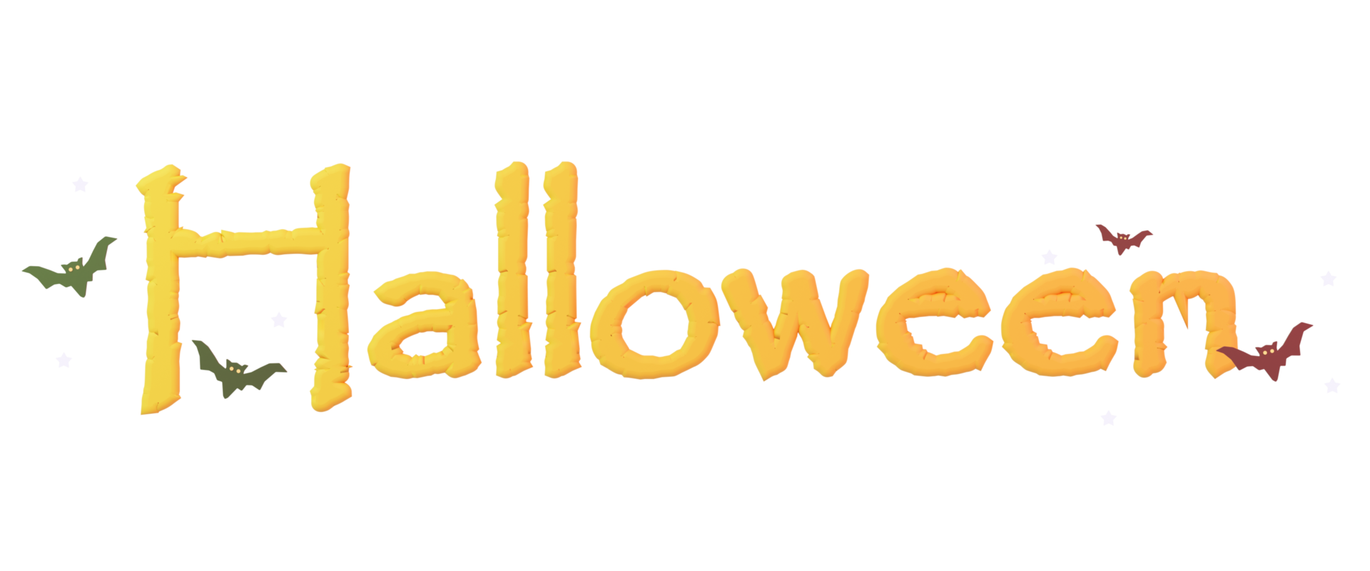 Happy halloween spooky 3d icon png