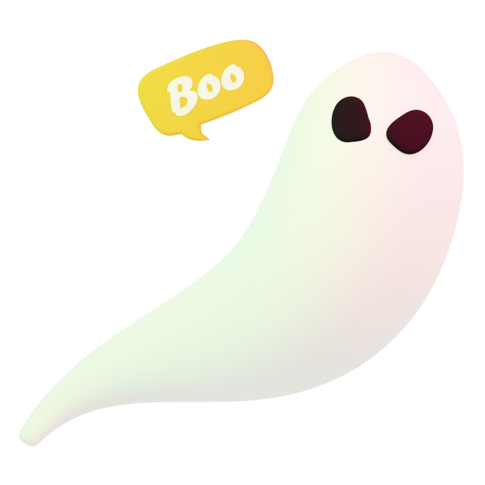 Happy halloween spooky 3d icon png