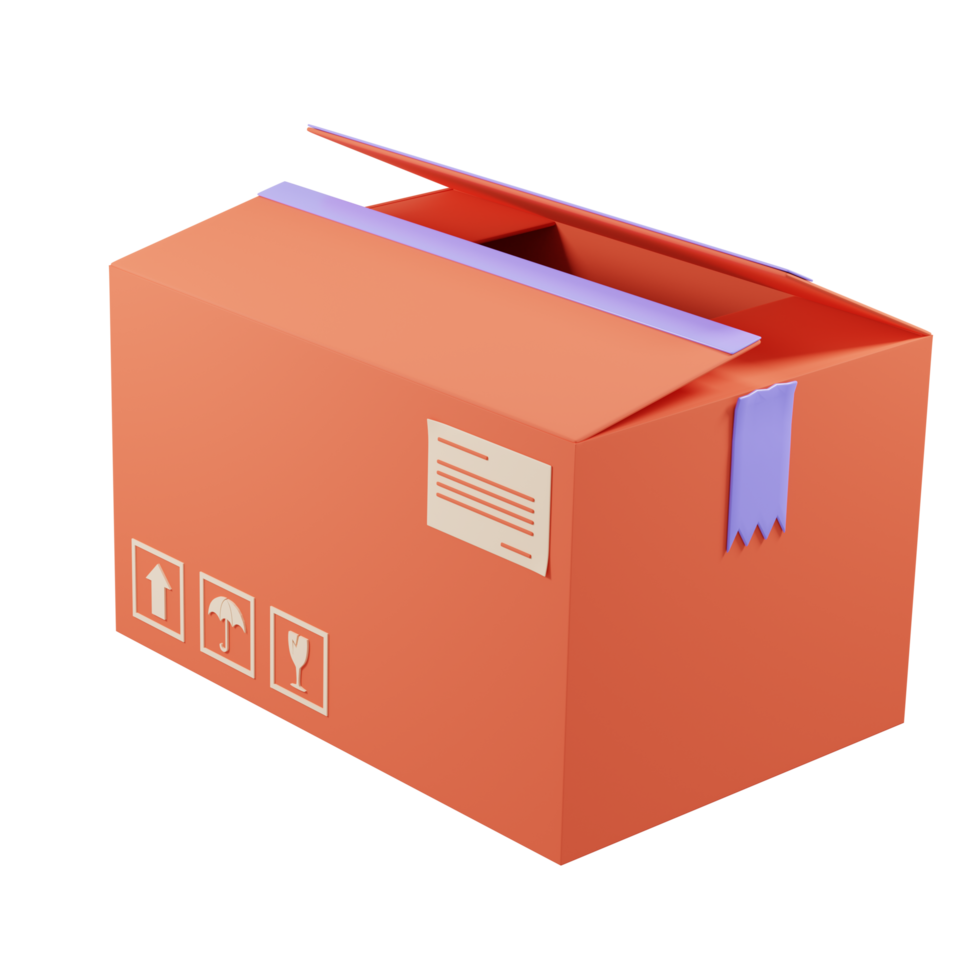 3D-Box-Versandverkaufsförderung png