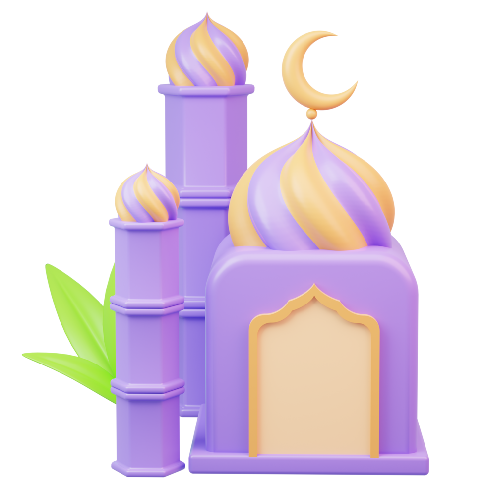 Ramadan Islamitisch eid mubarak 3d icoon png