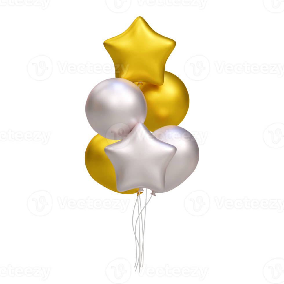 Bouquet De Ballons 3d Pour Fête Danniversaire PNG , Ballon, Fête D