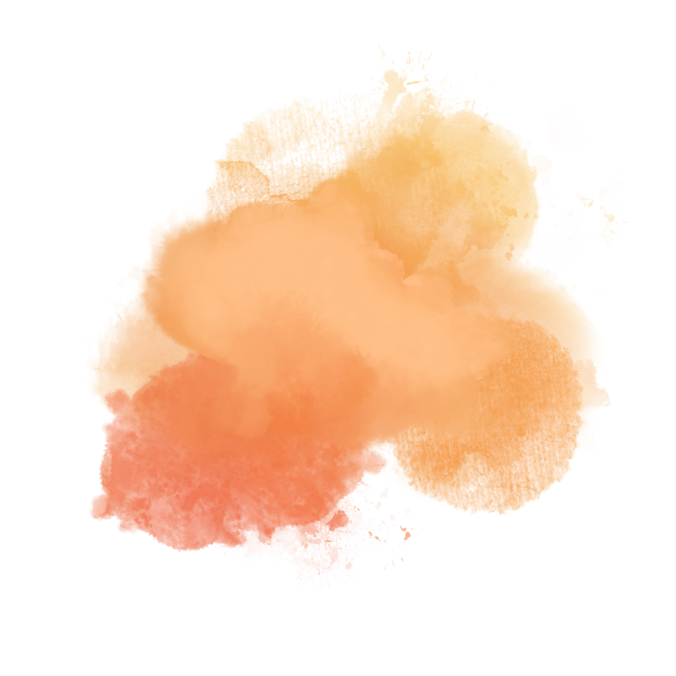 Orange marble Alcohol ink Splash. Watercolor stain texture png