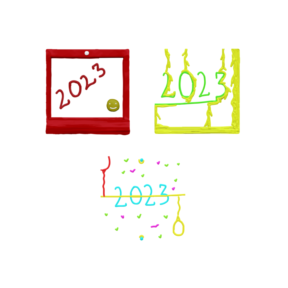 2023 year frame png