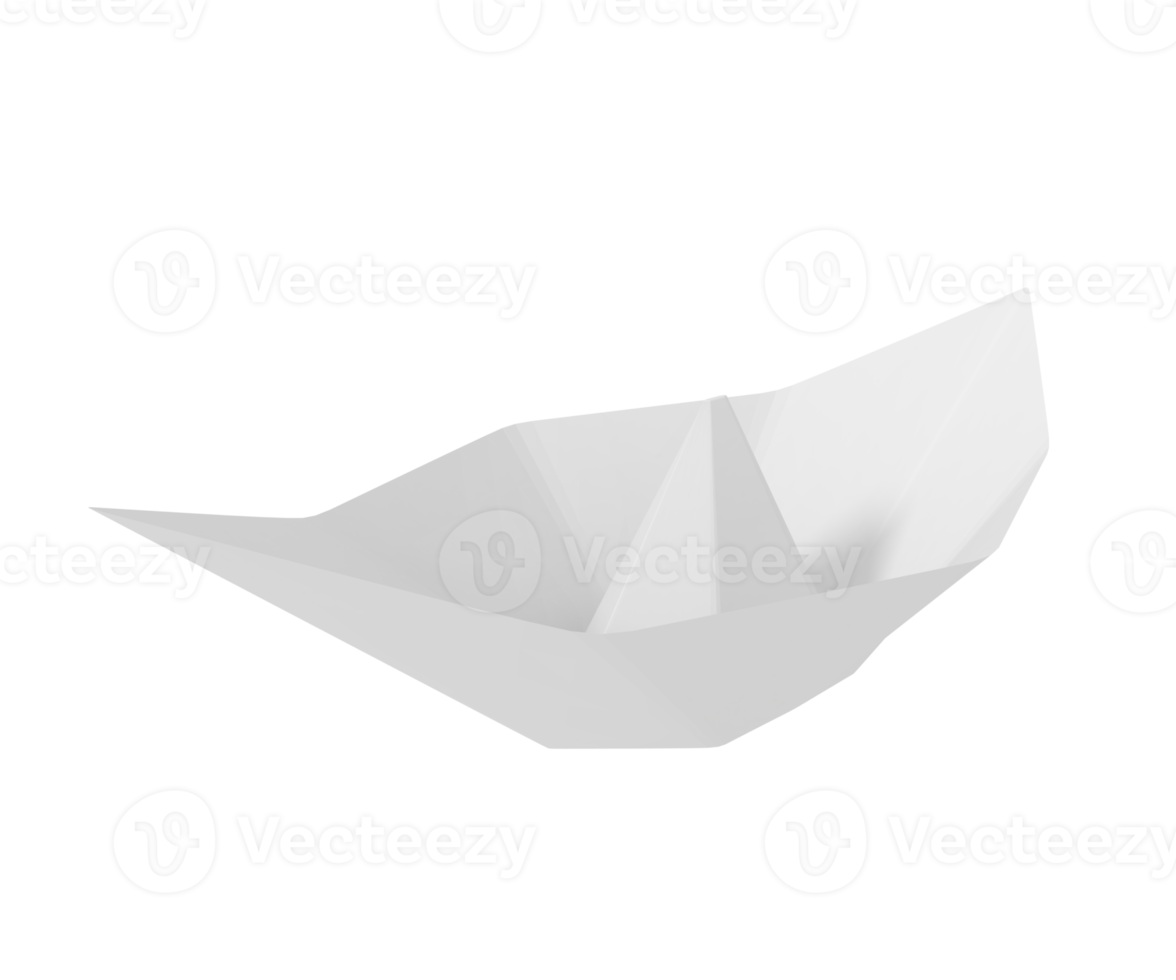 3d illustration of a paper boat png