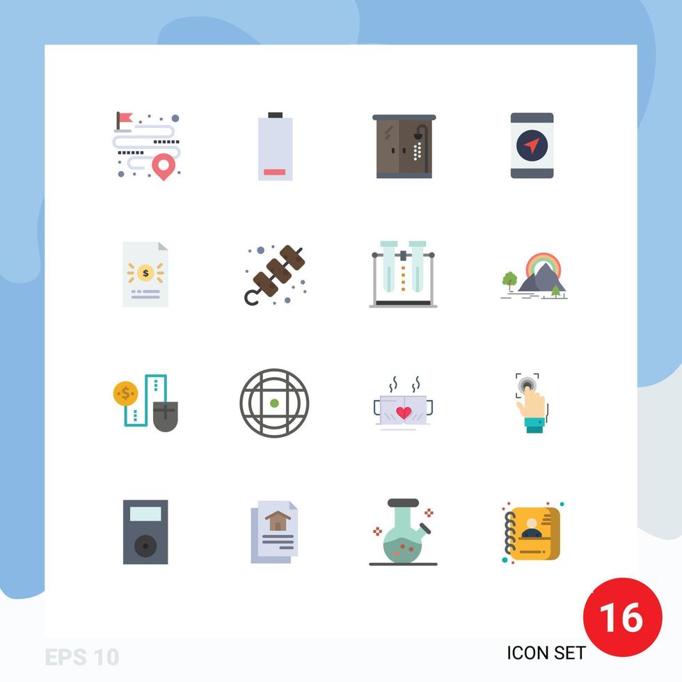 paquete de iconos de vector de stock de 16 signos y símbolos de línea para banca económica paquete editable móvil de bajo gps de elementos de diseño de vector creativo