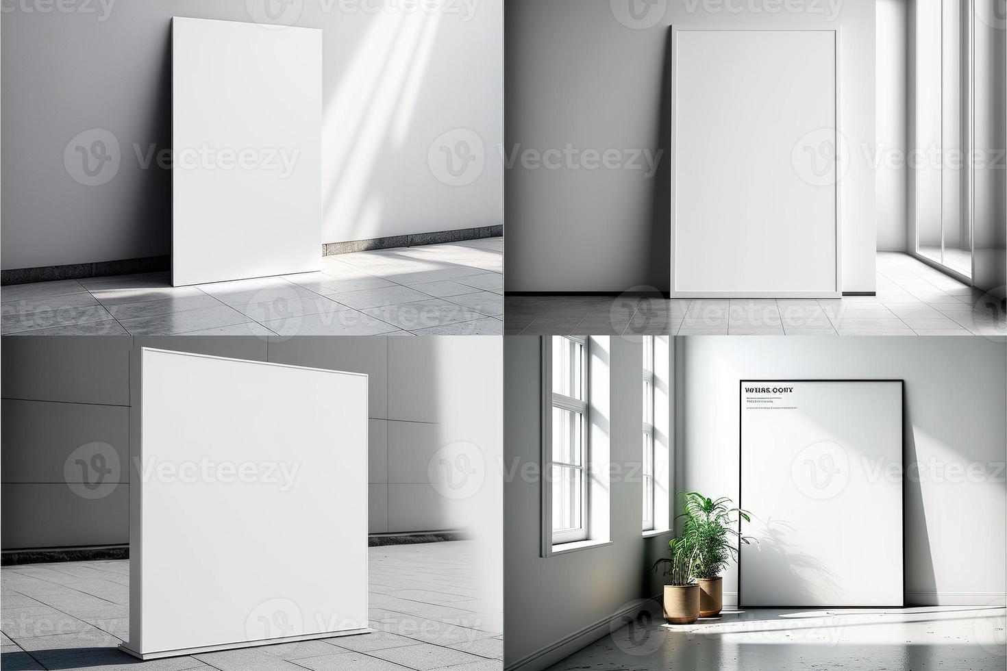 Blank place advertising screen. Poster mockup. Banner mockup. Billboard mockup. Light box showcase mockup. photo