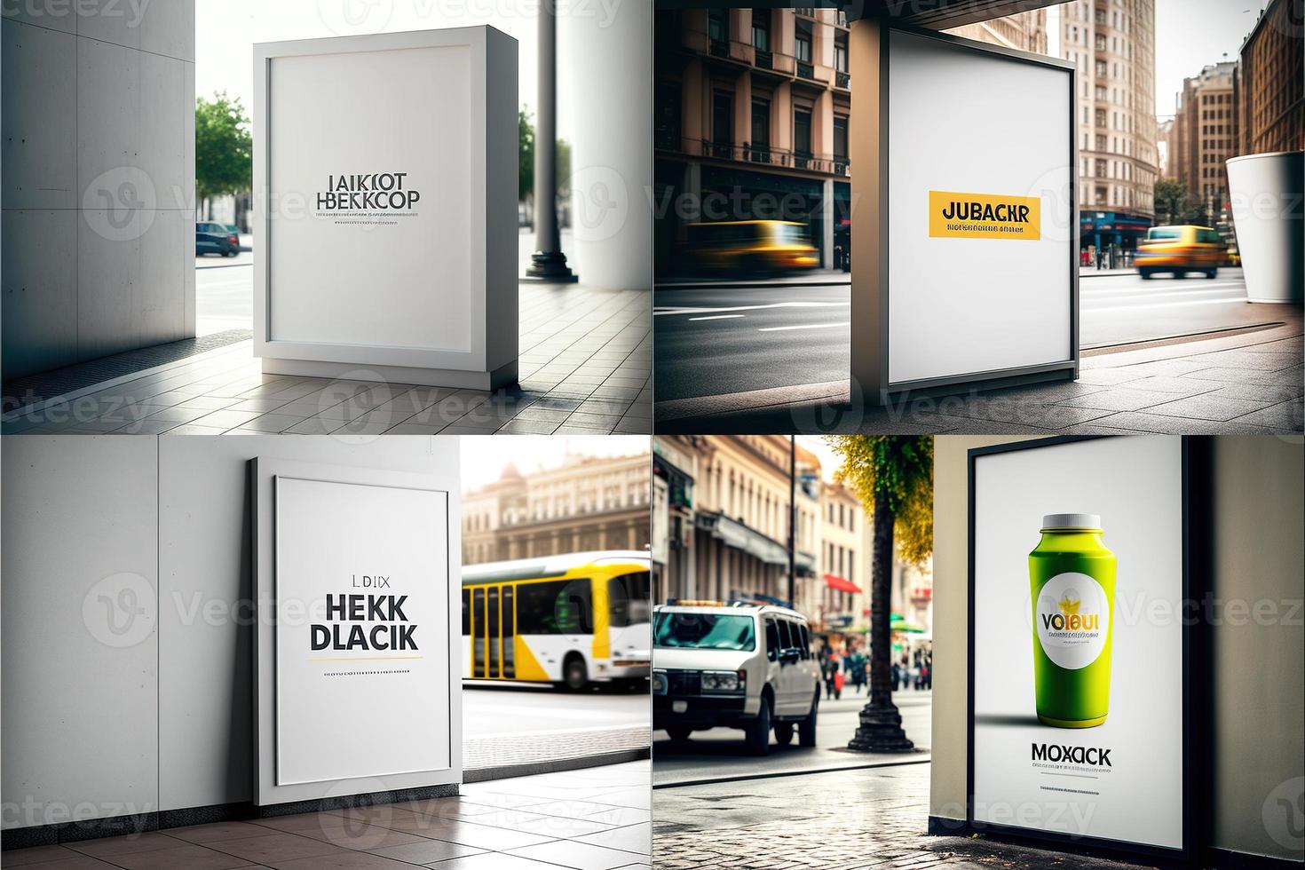 Blank place advertising screen. Poster mockup. Banner mockup. Billboard mockup. Light box showcase mockup. photo