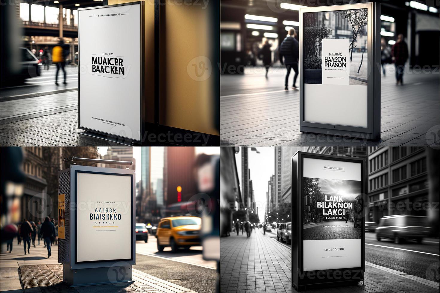 Blank place advertising screen. Poster mockup. Banner mockup. Billboard mockup. Light box showcase mockup. photo