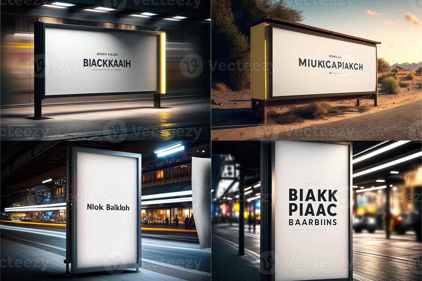 Blank place advertising screen. Poster mockup. Banner mockup. Billboard mockup. Light box showcase mockup. photo