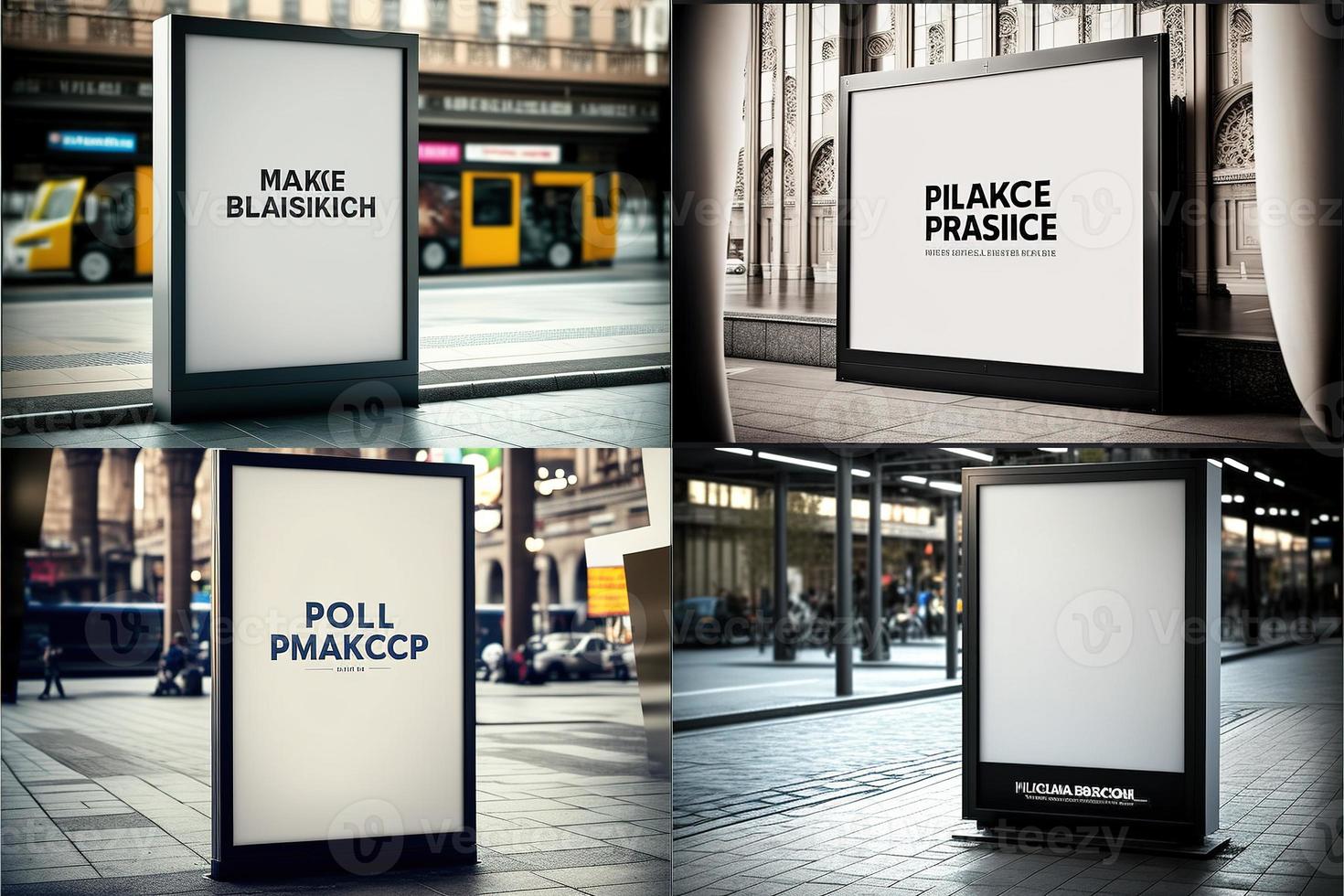 Blank place advertising screen. Poster mockup. Banner mockup. Billboard mockup. Light box showcase mockup. photo