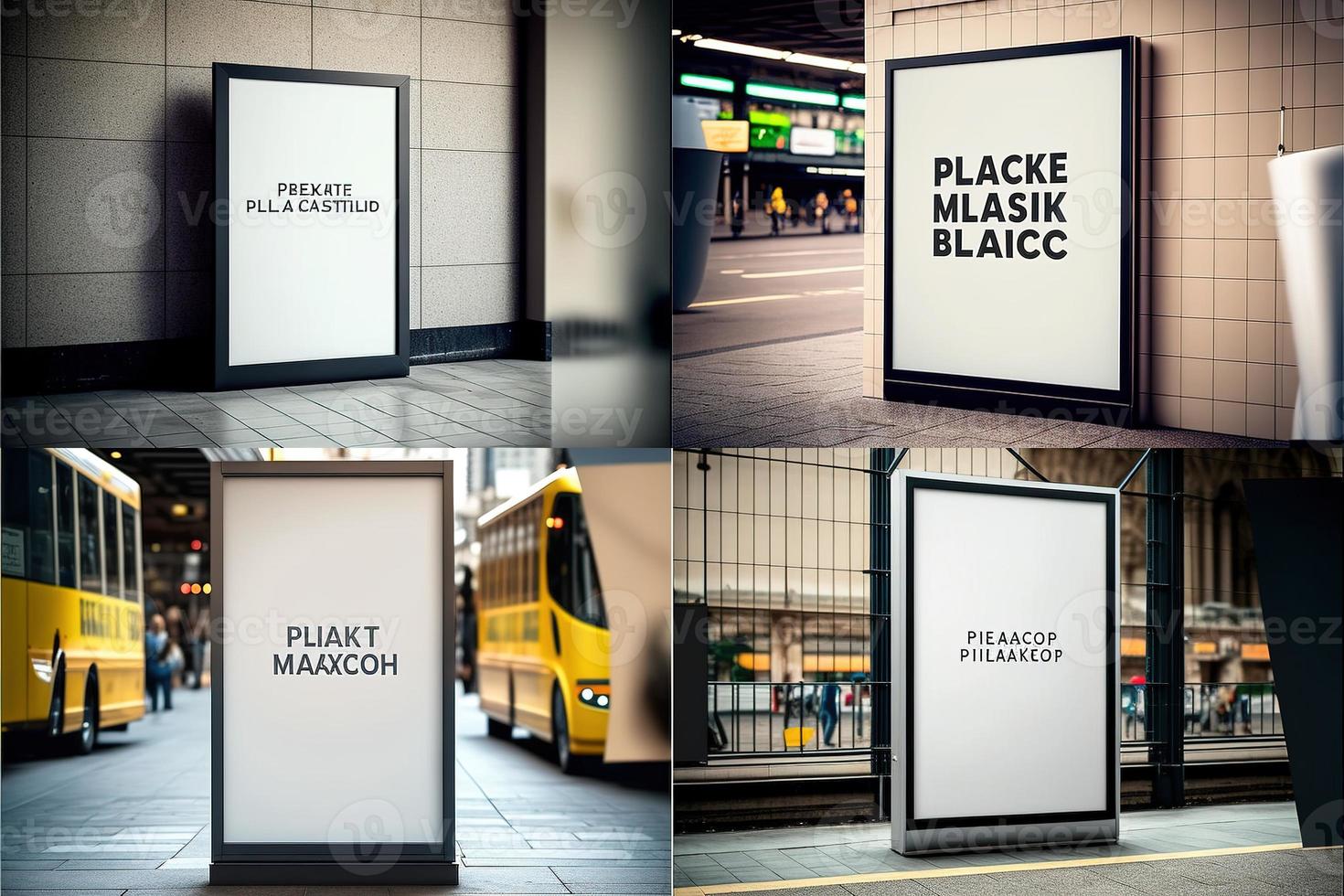 Blank place advertising screen. Poster mockup. Banner mockup. Billboard mockup. Light box showcase mockup. photo