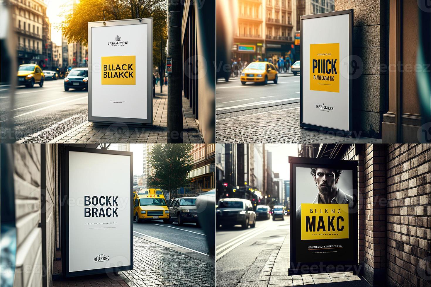 Blank place advertising screen. Poster mockup. Banner mockup. Billboard mockup. Light box showcase mockup. photo
