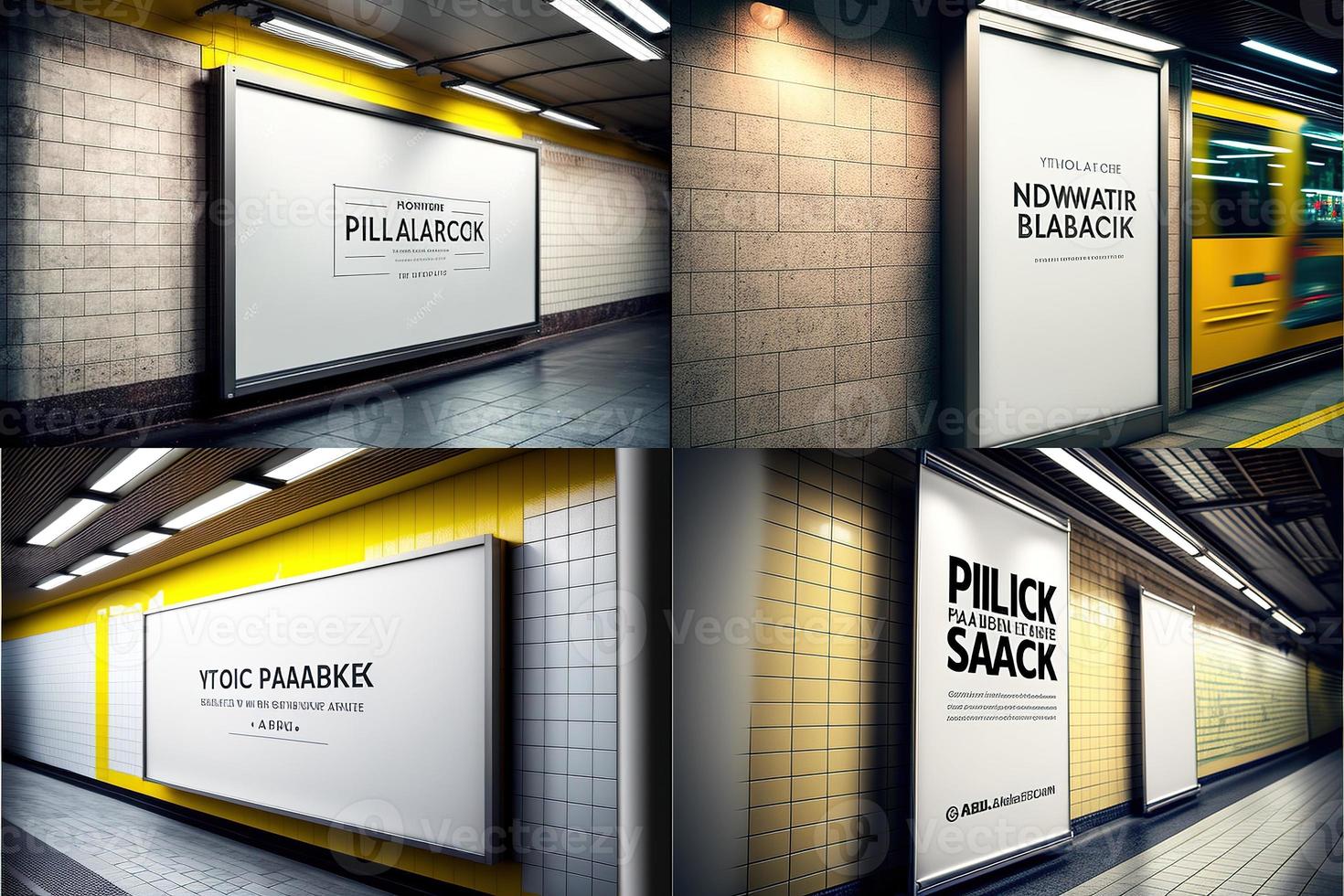 Blank place advertising screen. Poster mockup. Banner mockup. Billboard mockup. Light box showcase mockup. photo