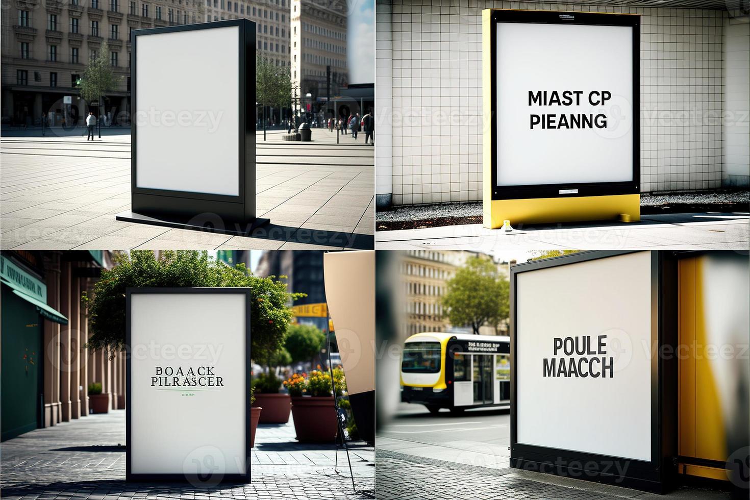 Blank place advertising screen. Poster mockup. Banner mockup. Billboard mockup. Light box showcase mockup. photo