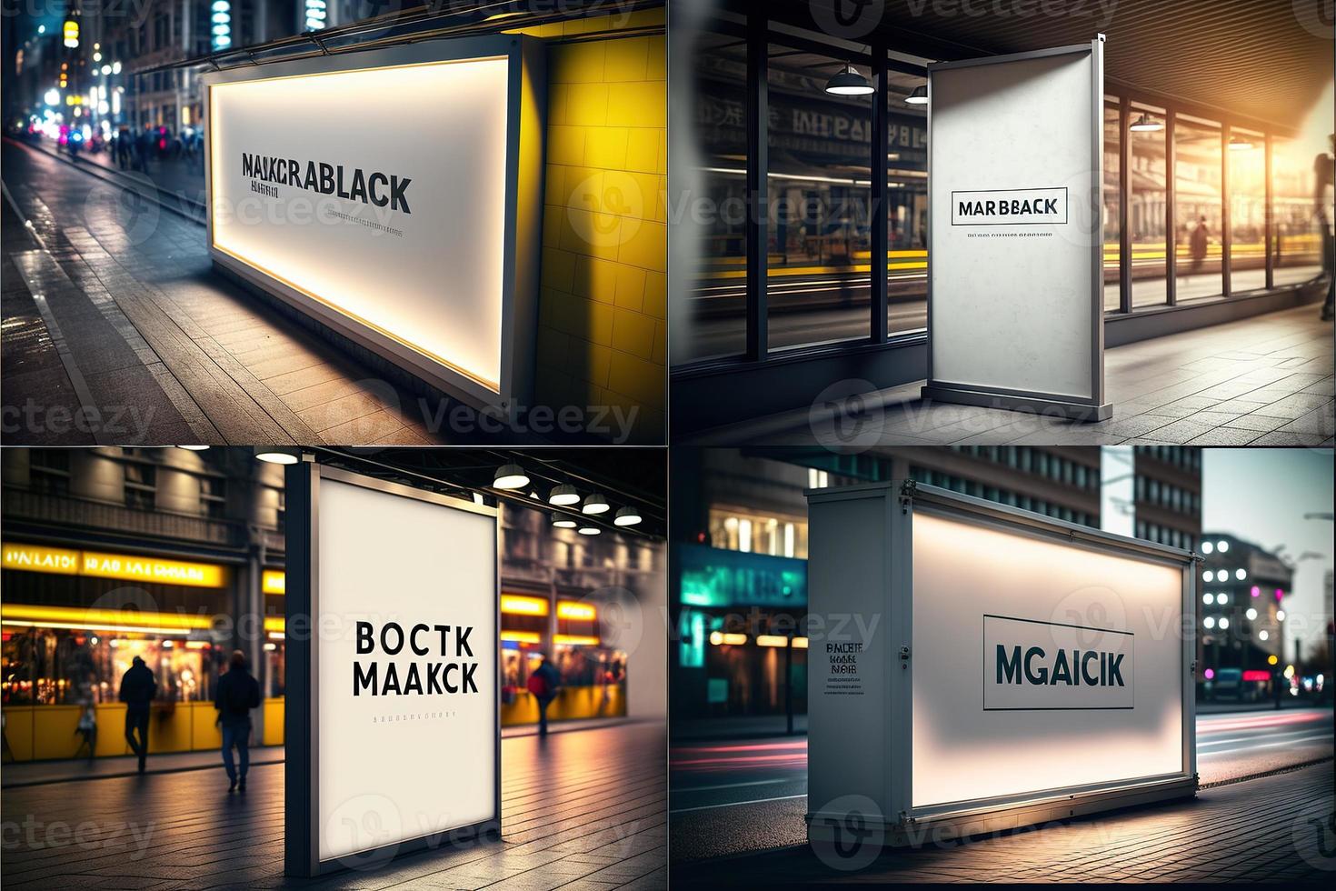 Blank place advertising screen. Poster mockup. Banner mockup. Billboard mockup. Light box showcase mockup. photo