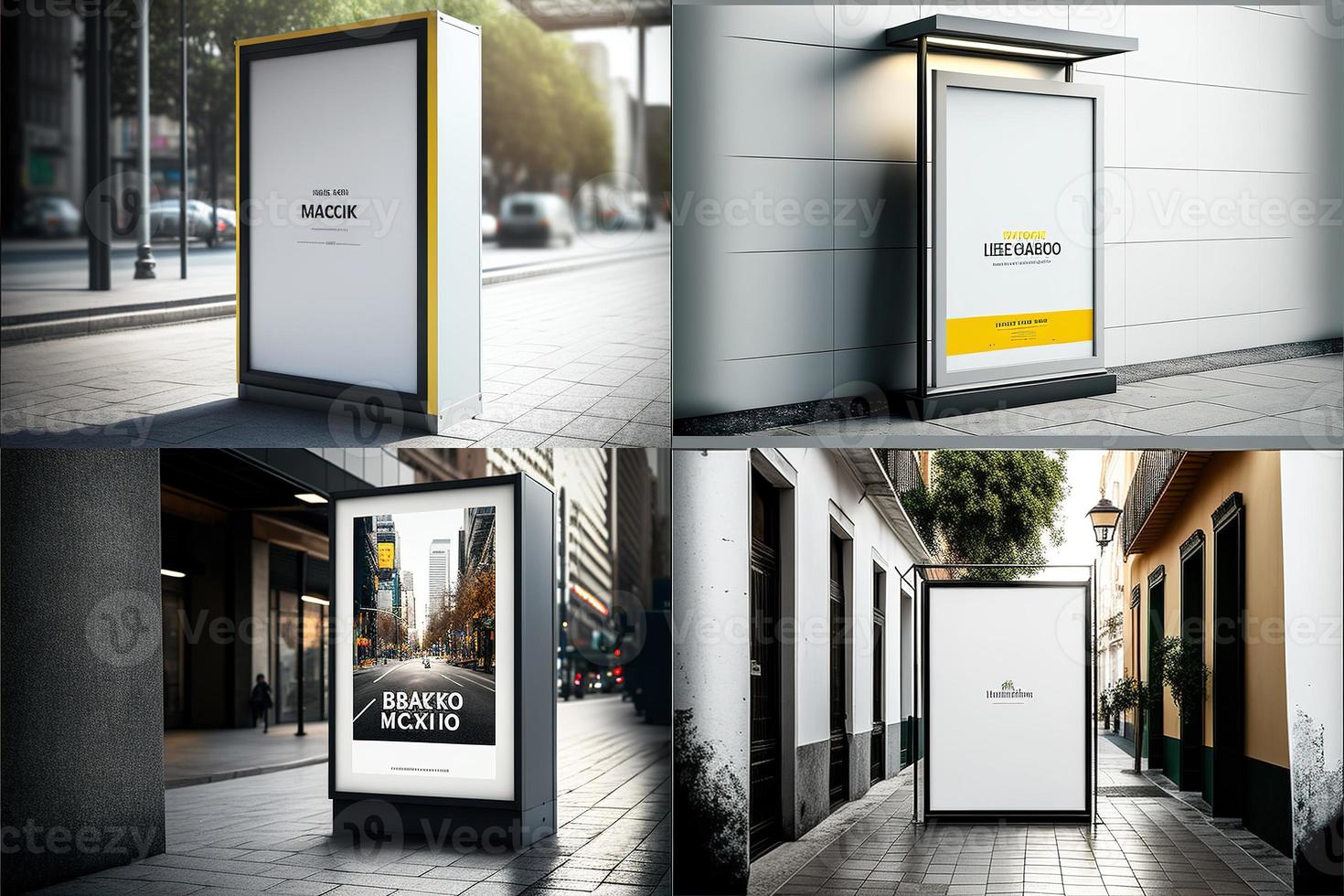 Blank place advertising screen. Poster mockup. Banner mockup. Billboard mockup. Light box showcase mockup. photo