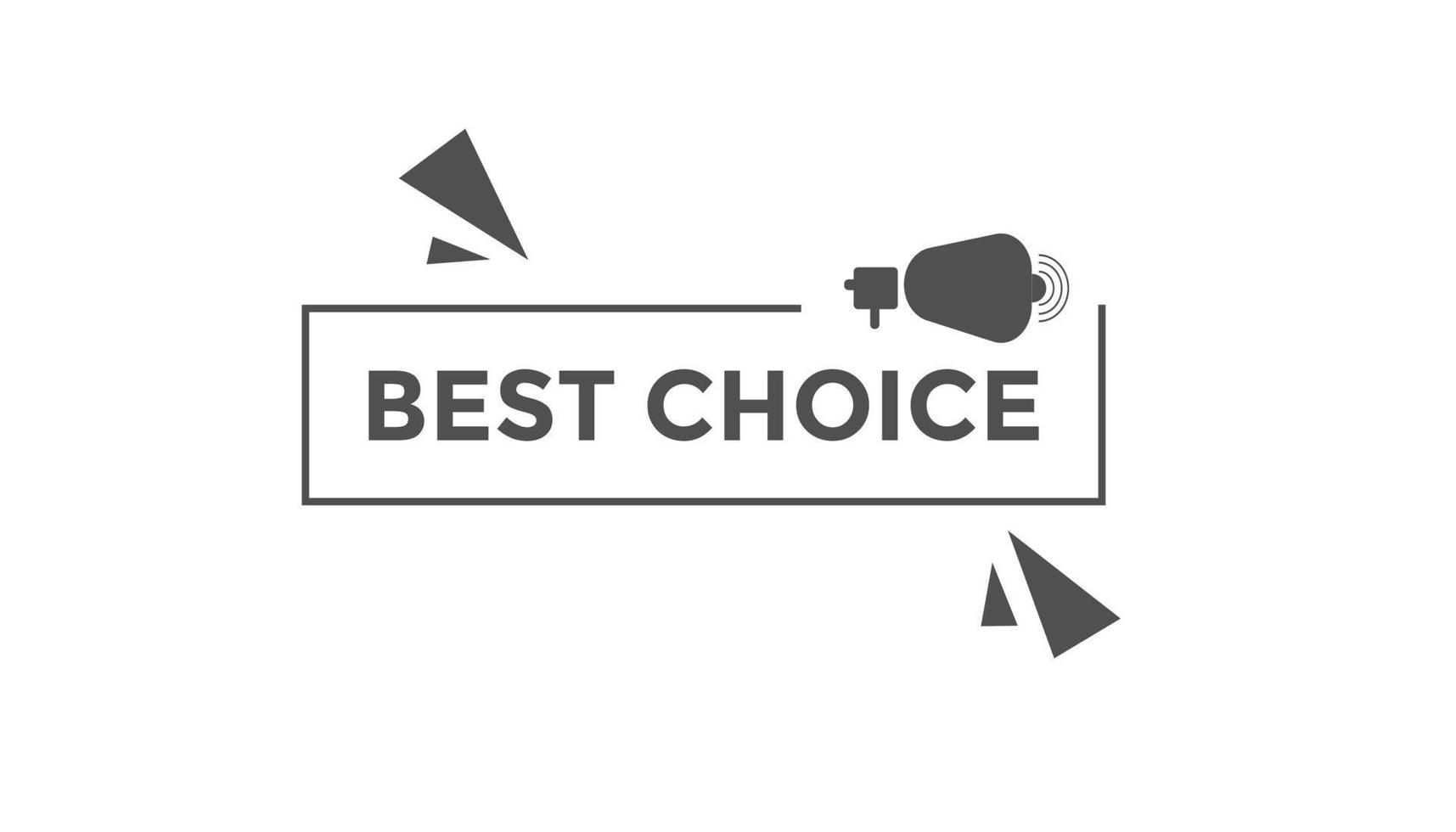 mejores plantillas de banner web de botón de elección. ilustración vectorial vector