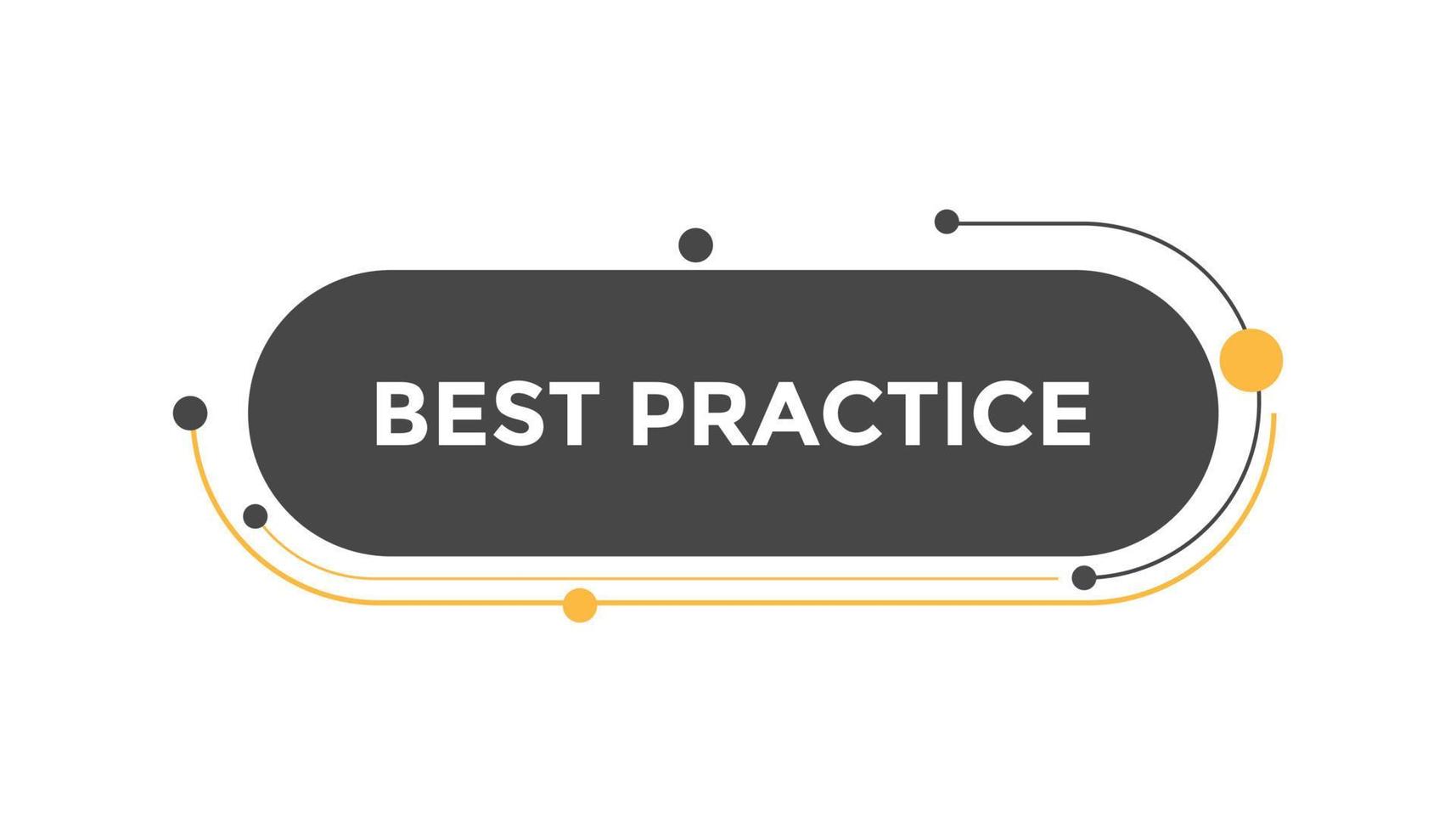 Best practice button web banner templates. Vector Illustration