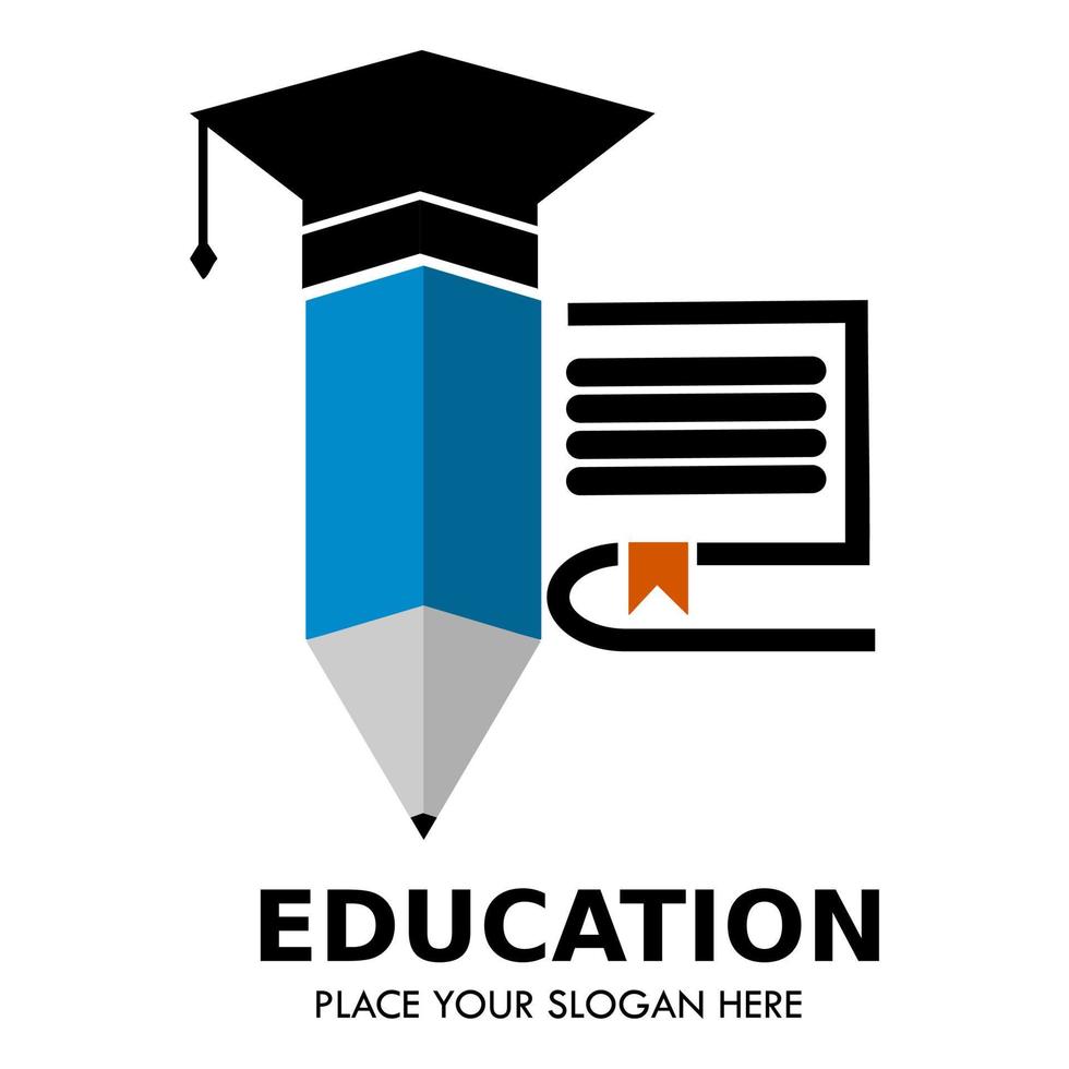 ilustración de plantilla de logotipo de educación. adecuado para graduados, educación, enseñanza, estudio, etc. vector