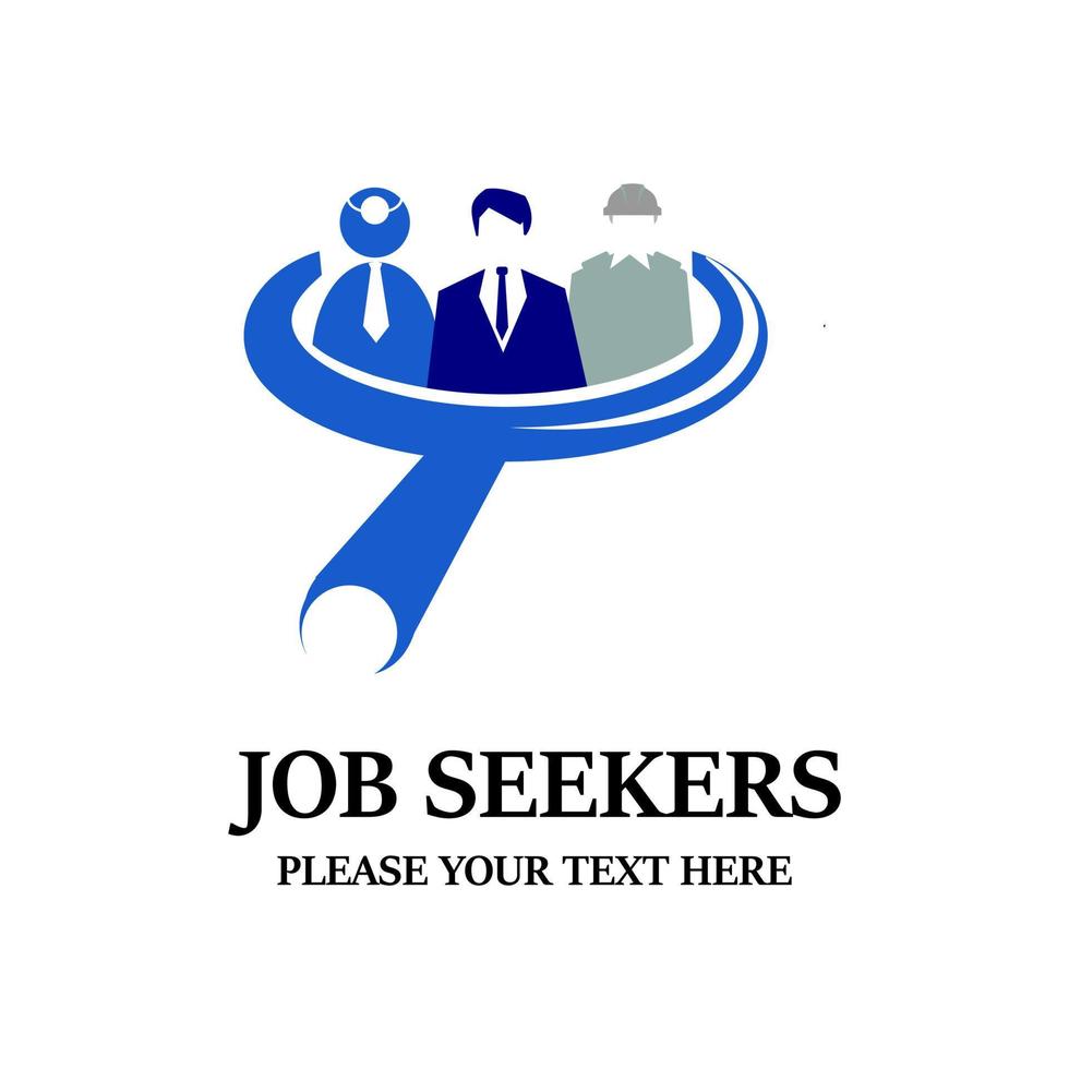 Job seekers logo design template illustration. There are job seekers and finder. this is good for business vector