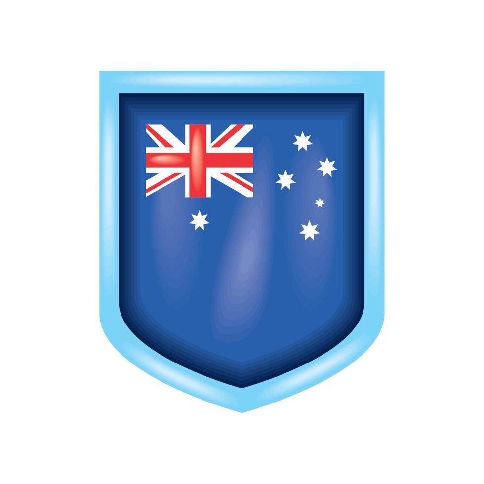 escudo de la bandera de australia vector