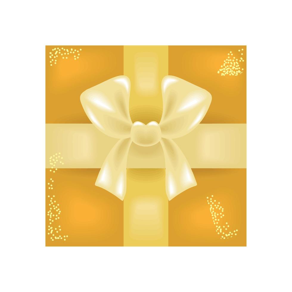 caja de regalo de oro vector