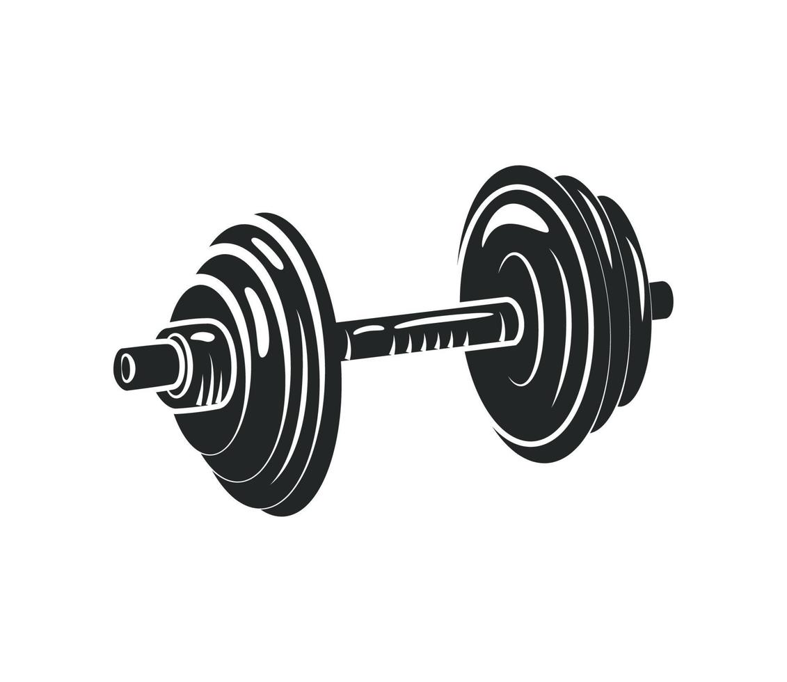 gym dumbbell weight vector