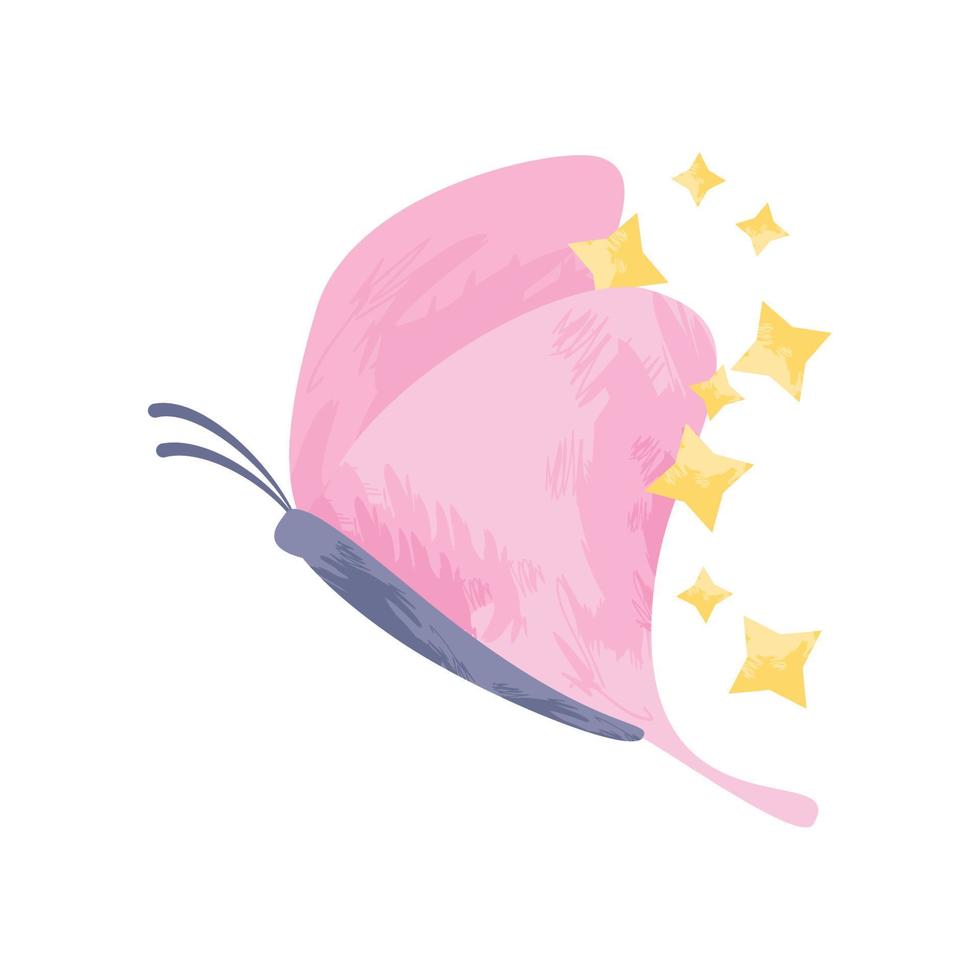 flying butterfly icon vector