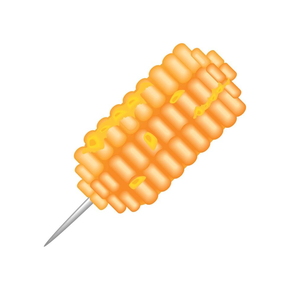 grill corn in stick vector