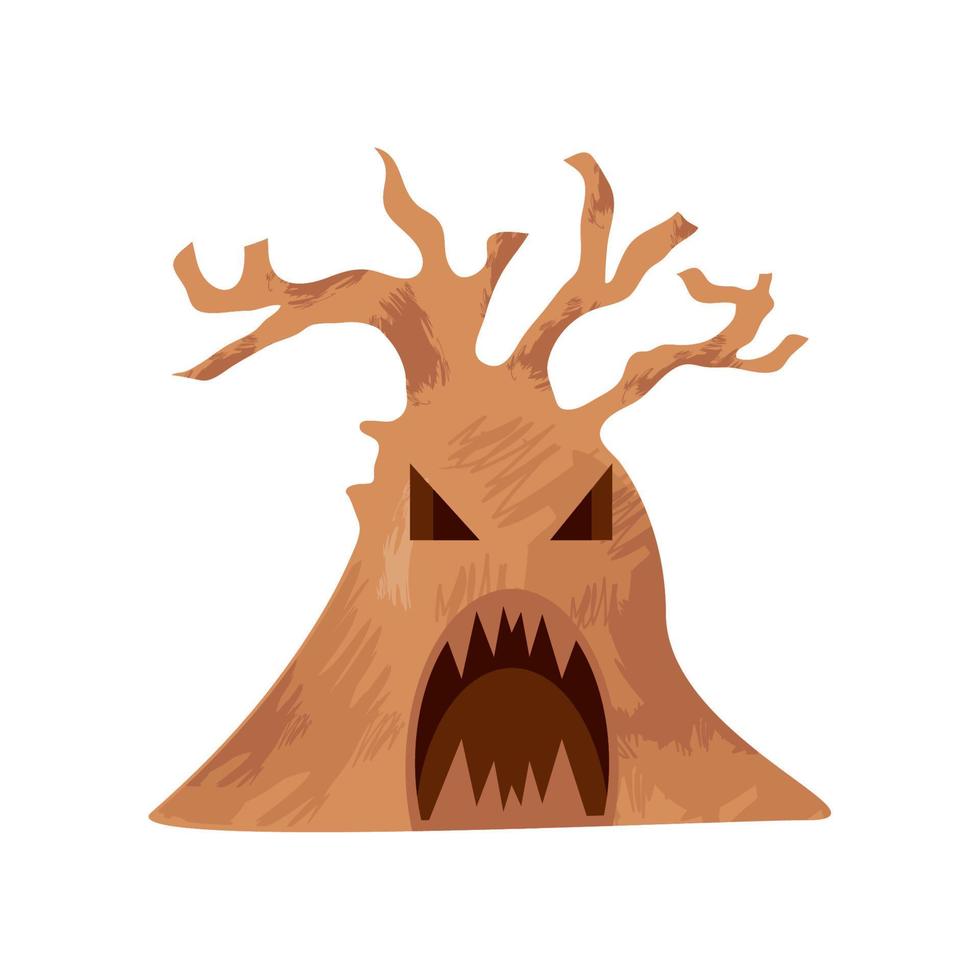 scary dry tree enchanted vector