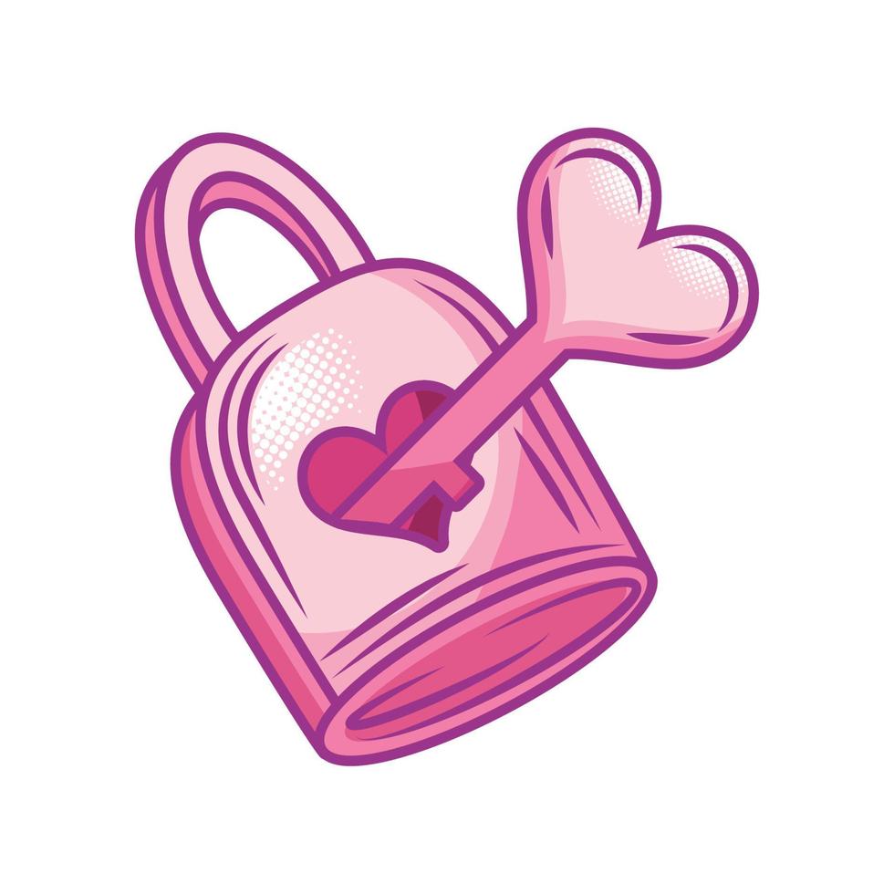 love padlock valentines day vector