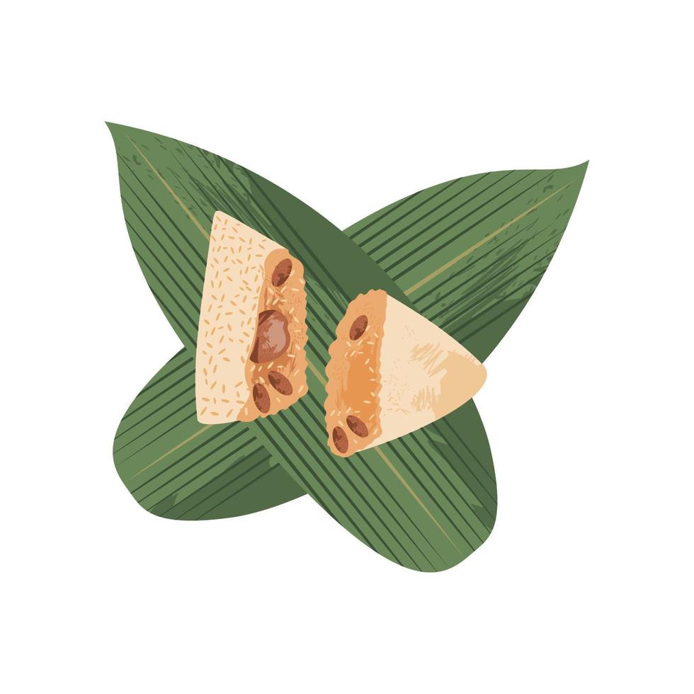 icono aislado de zongzi vector