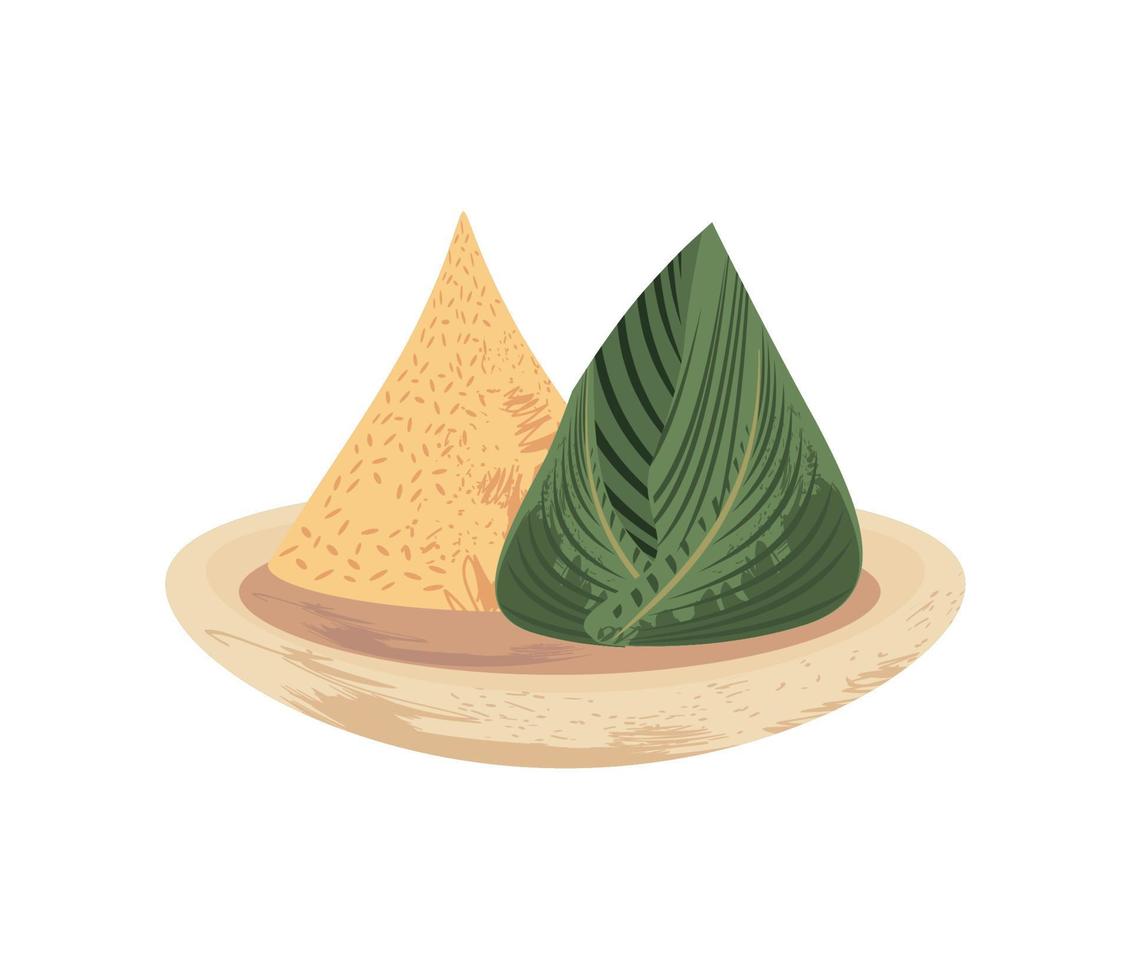 zongzi tradicional chino vector