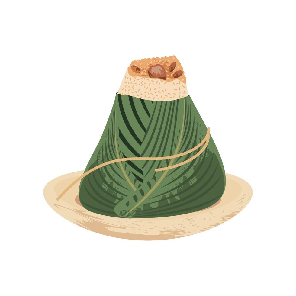 zongzi sobre fondo blanco vector