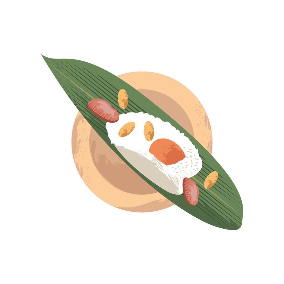 zongzi with beans vector