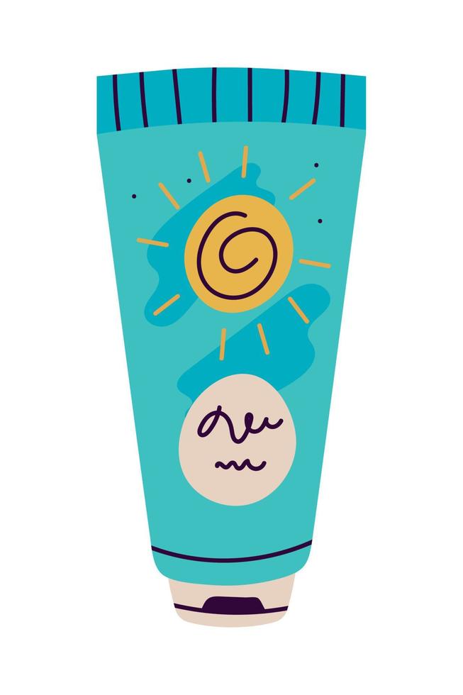 sunblock tube beauty vector