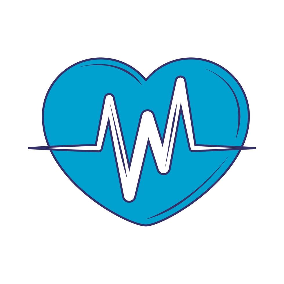 health heart beat vector