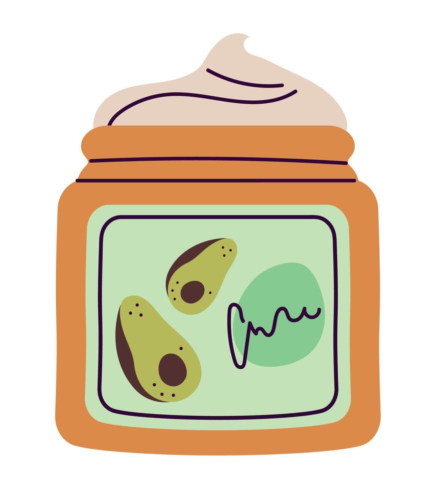 beauty avocado cream vector
