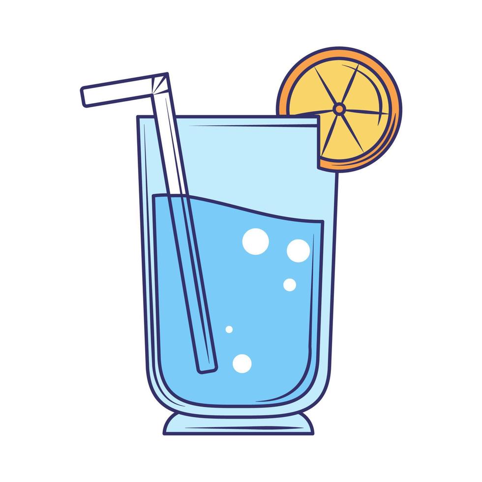 jugo con pajita vector