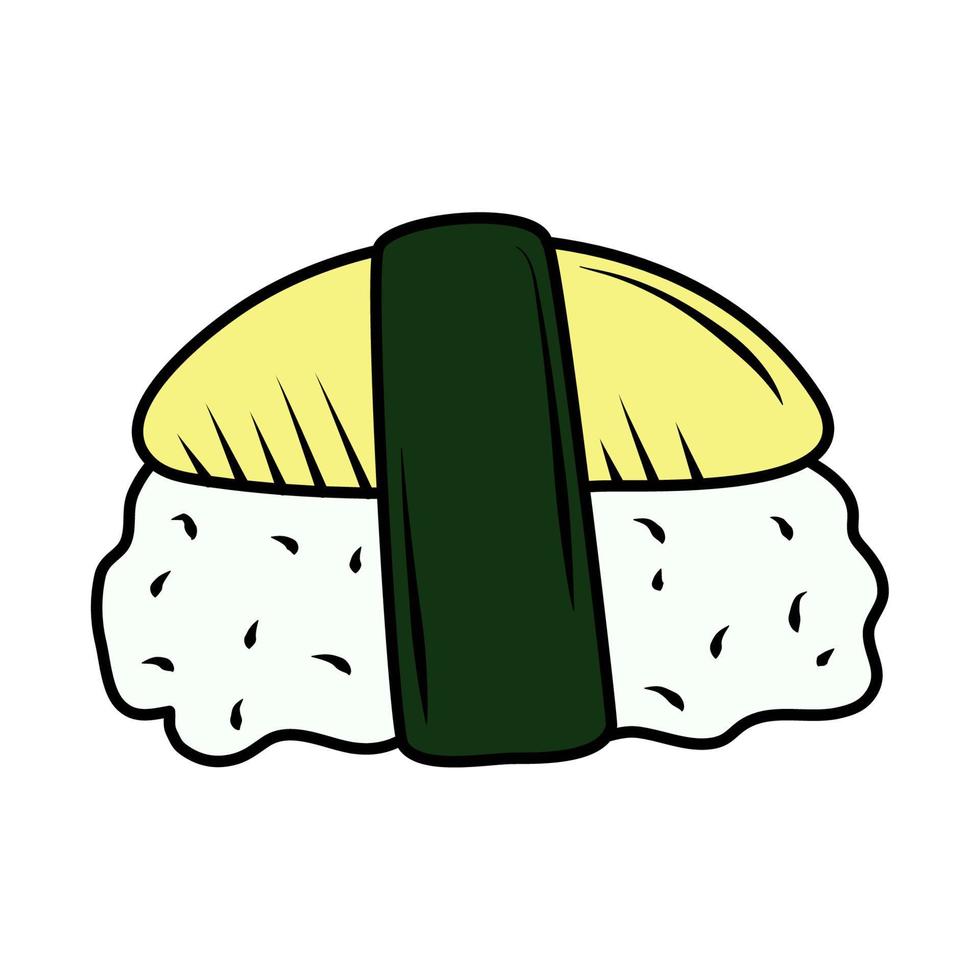 sushi comida minimalista vector