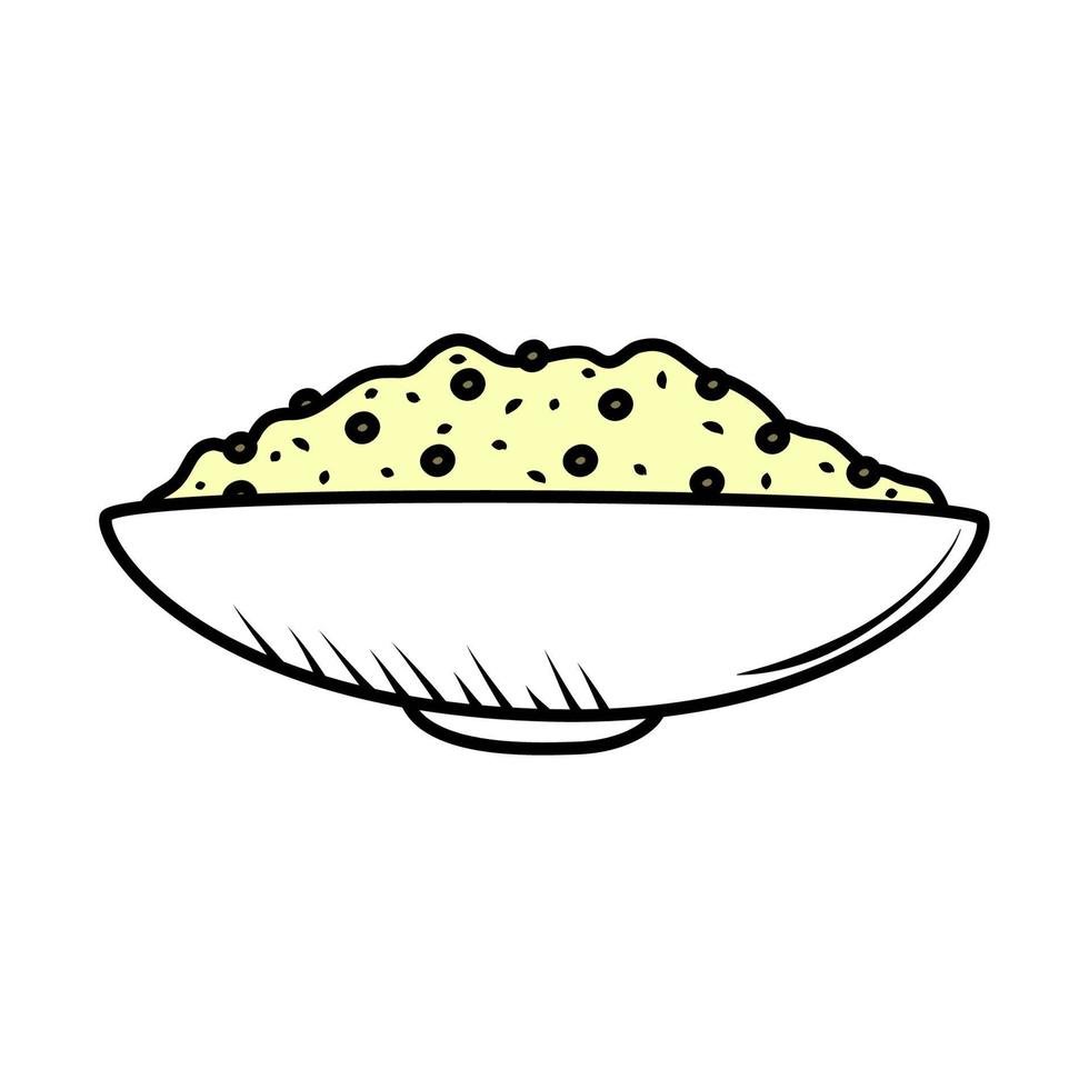 food bowl minimalist vector