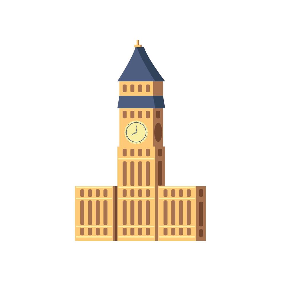 United Kingdom Big Ben tower vector