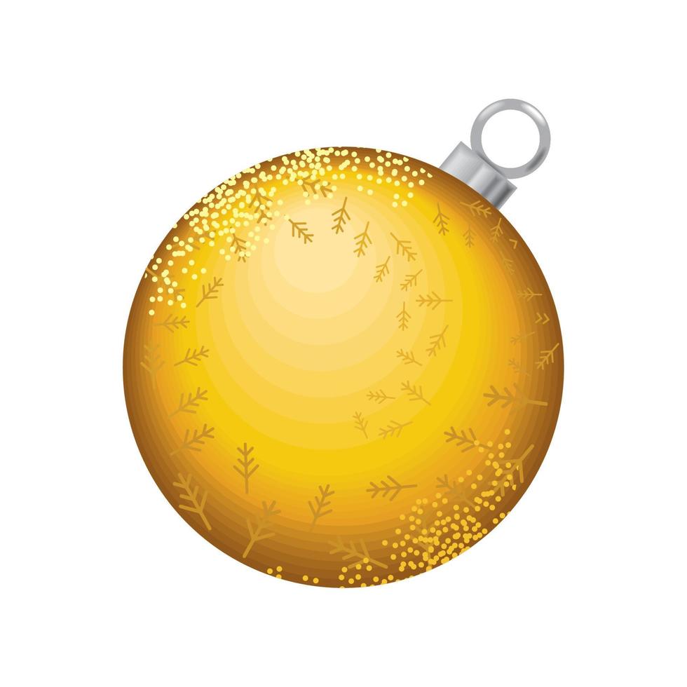 bola de navidad dorada vector