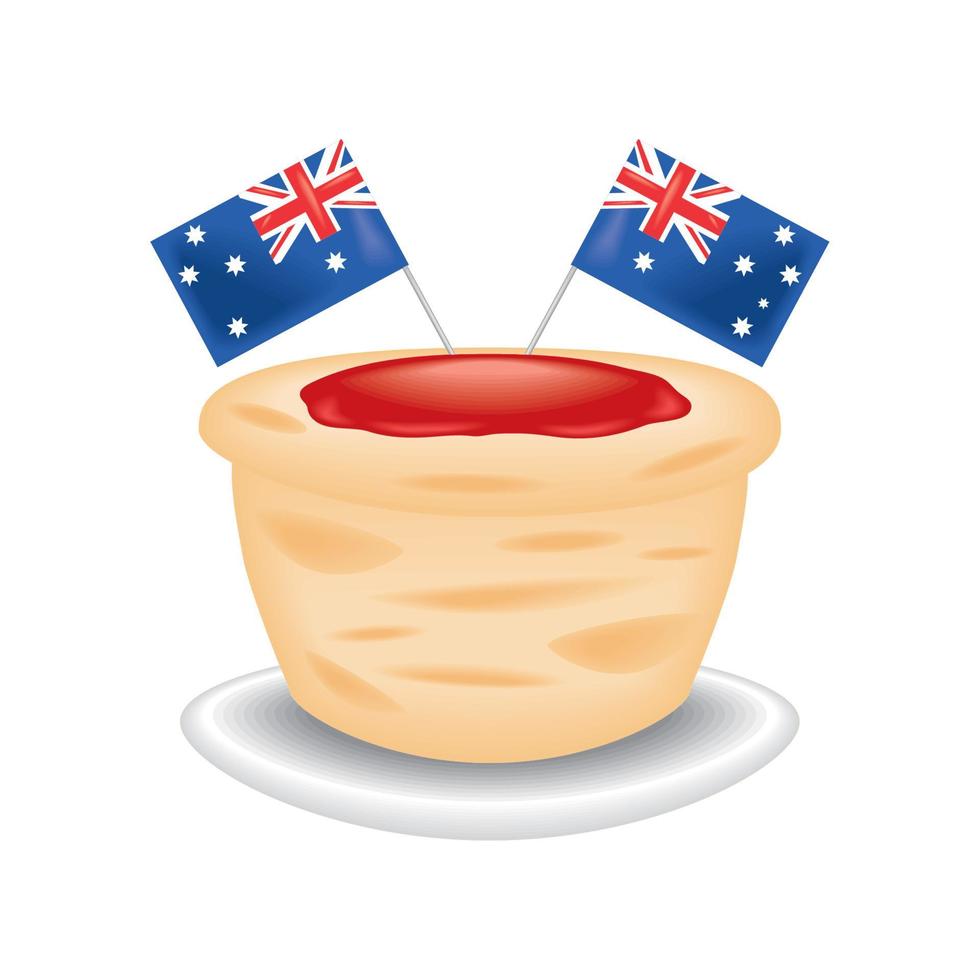 australia day pastry vector