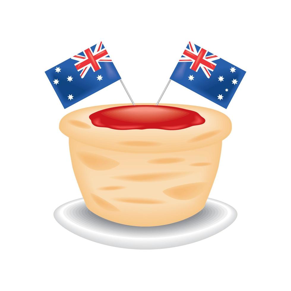 pastelería del día de australia vector