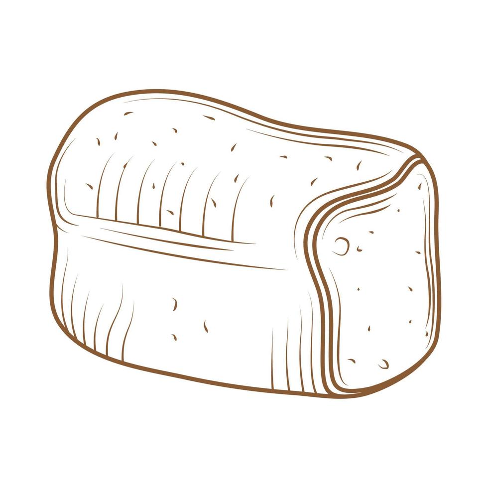 baked bread icon vector